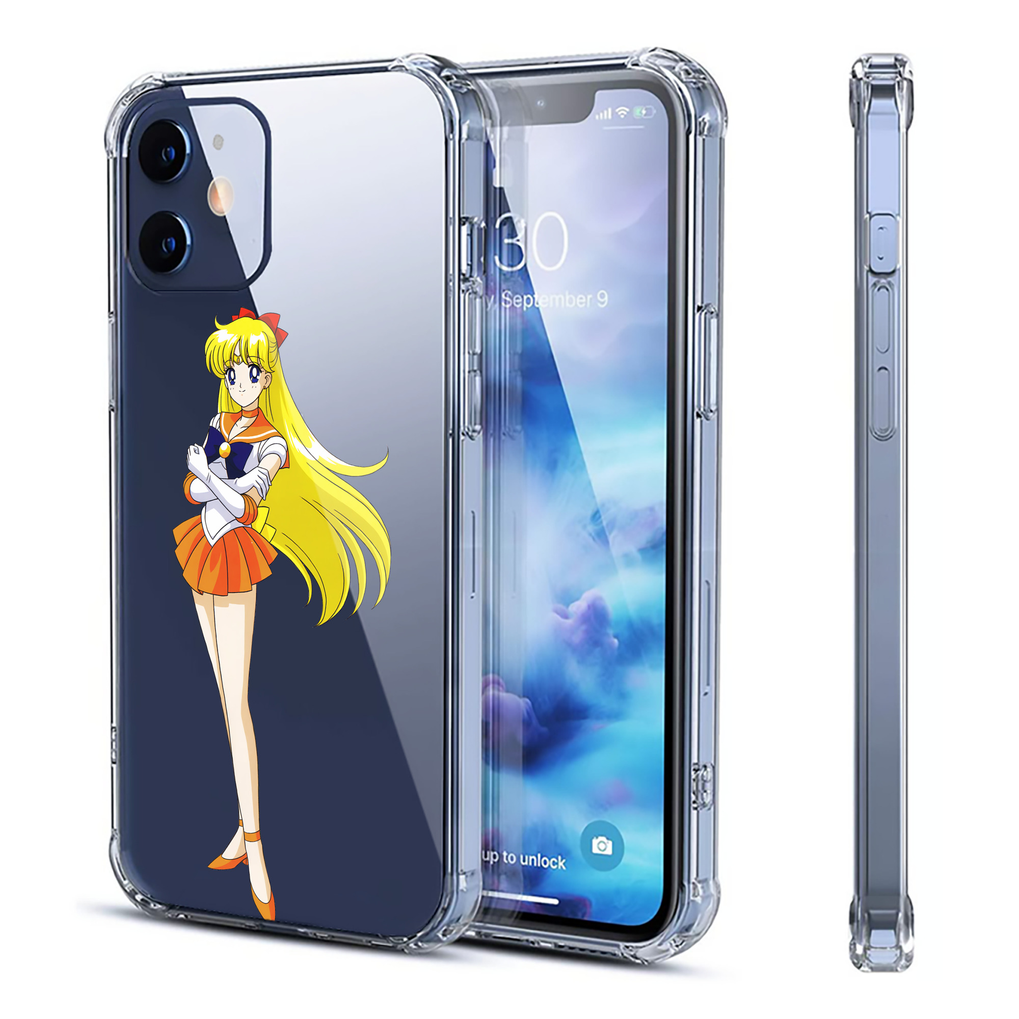 （画像用） 美少女戦士セーラームーン 愛野 美奈子 あいの みなこ Sailor Moon Aino Minako 【iPhone 12シリーズ対応】透明スマホケース（クリアソフトケース）